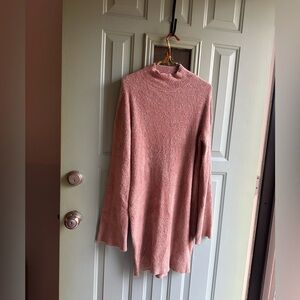 Express Soft Pink Turtleneck sweater dress